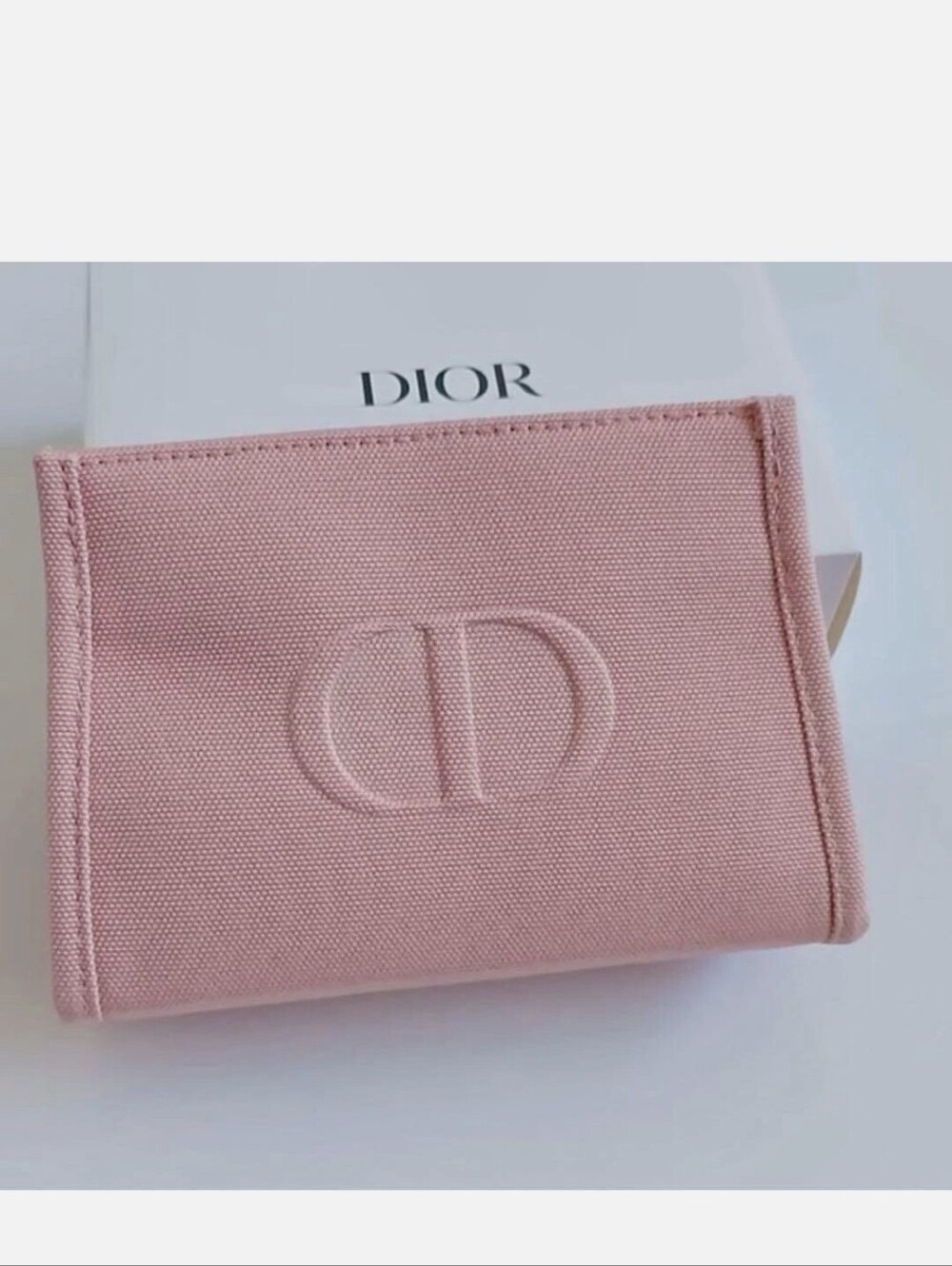 Christian Dior Limited Edition Soft Pink Canvas Cosmetic Pouch- NWOT